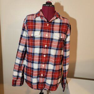 American Eagle, Women’s Red Flannel Button Down, Medium